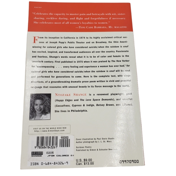 2/$10 For Colored Girls Who Have Considered Suicide When The Rainbow is Enuf - Picture 5 of 7